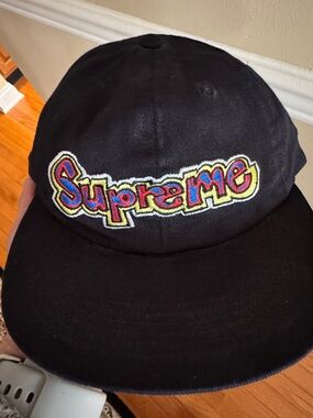 Supreme Black Baseball with Gonz Embroidered Logo